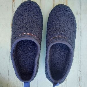 BOMBAS blue shearling hard bottom Sunday slipper clogs us mens size 11